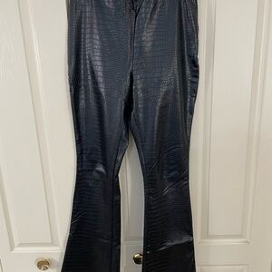 Black Faux Leather Pants